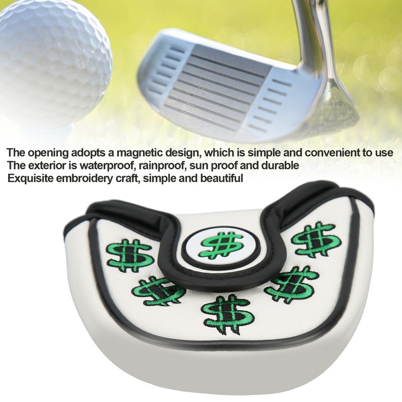 Golf Putter Head Covers PU Leather Waterproof Sunscreen Putter Headcover