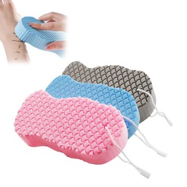 Pack of 3 Exfoliating Sponge for Showering, Super Soft Shower Sponge, Exfoliating Bath Sponge, Massage Sponge, Ultra Soft Exfoliating Sponge Shower Brush for Women, Men, Children
