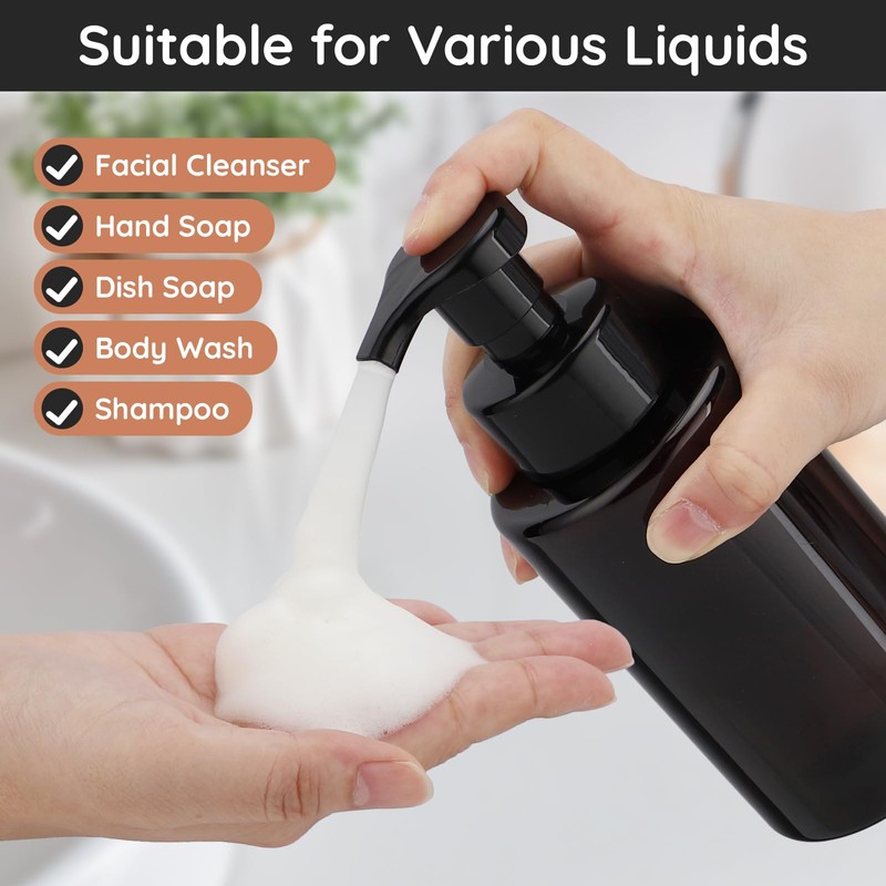 Segbeauty Foam Soap Dispenser, 4 Pcs 400ml Hand Soap Dispenser,
