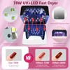 BETE Cordless LED Nail Lamp, 78W Rechargeable UV Nail Light,