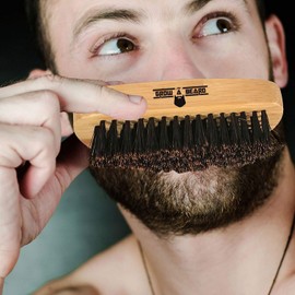Beard Grooming Kit for Men - Bamboo Travel Set With Brush, Comb, Oil & Balm for Growth, Styling, Shine & Softness - Great Gift