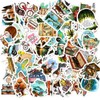 Koilife 100Pcs Vintage Travel Stickers Waterproof PVC Scrapbooking Stickers