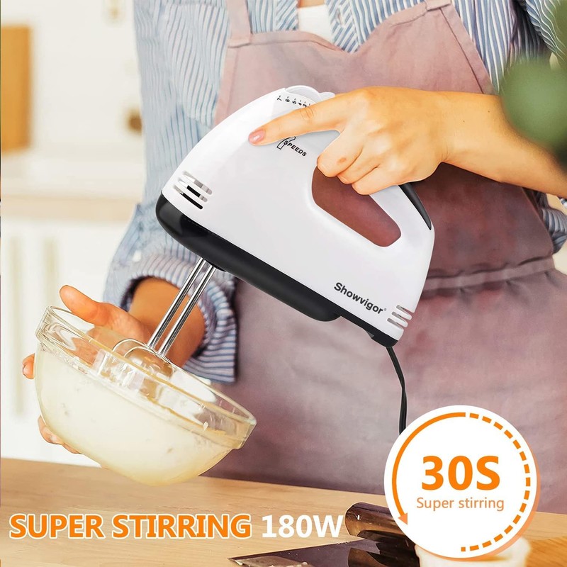Electric Hand mixer - 7 Adjustable Speed 180W Handheld Mixer