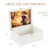 Larger Wooden Memory Keepsake Boxes With Hinged Lids and a