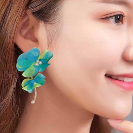 Flower Earrings for Women Pearl Dangle Earrings for Party Accessories Statement Jewelry Trendy Jewelry Gifts