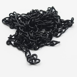 Curb Chain 1.5 m Diameter 2 mm Iron Black Varnished Hardware Store Chain Decorative Chain Link Chain Load Capacity 5 kg