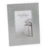 80th Birthday 4" x 6" Glitter Mirrored Glass Frame, 80