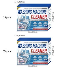 Washing Machine Cleaner Descaler, 12pcs/24pcs Deep Cleaning Tablets for Front Loader & Top Load Washer, Clean Inside Drum & Laundry Tub Seal Tool for Home Dormitory Laundry Room, Men Gifts