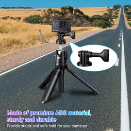 JJC 3-Pack 1/4"-20 Tripod Mount Adapter for GoPro Go Pro Hero 13 12 11 10 9 8 7 6 5, DJI Osmo Action 4 3, AKASO, Insta360 Ace Pro & More Action Cameras on Standard 1/4"-20 Tripod Selfie Stick Monopod