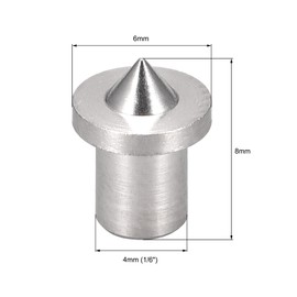 sourcing map 4mm Drill Center for Dowel and Tenon, Stainless Steel, Woodworking Doweling Centering Tool 8Pcs