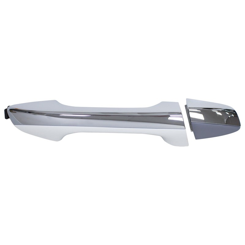 ApplianPar Front Passenger Side Exterior Door Handle Chrome and White