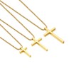 Ursteel Gold Stainless Steel Necklace for Men, 22" Guys Cross