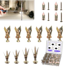 Self Drilling Drywall Anchors Kit with Screws 420PCS - 2 Sizes Sheetrock Anchors & 4 Sizes Zinc Expansion Screws,No Drill or Holes in Wall for Wall Hanging,Various scenarios