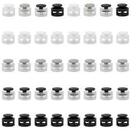 Niuhong 40 Pcs Spring Cord Locks Closure Cord Ends Cord Ends Cord Lock Cord Clamp Cord End Caps Quick Release Laces Clothing Backpacks Sun Hat