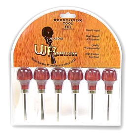 Linoleum or Wood Carving Set With Palm Style Handles- 6 Pc. Set- Made in USA