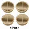 4" Outdoor Round Flat Drain Grate Cover (4, Tan)