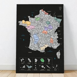 Map of France Scratch Off Poster
