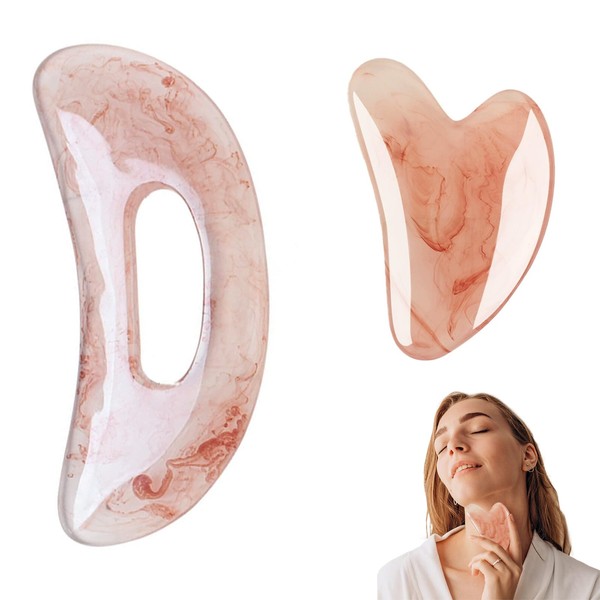 SSuirk 2 PCS Gua Sha Scraping Massage Tool for Lymphatic