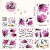 WALPLUS Flower Window Stickers Double Sided Spring Window Stickers Reusable