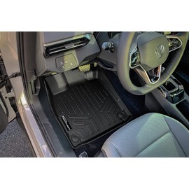 SMARTLINER Custom Fit All Weather 2 Row Floor Mats & Cargo Liner Set Black Compatible with 2021-2023 Volkswagen ID.4