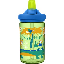 CamelBak eddy+ 14oz Kids Water Bottle with Tritan Renew – Straw Top, Leak-Proof When Closed, Jungle Animals