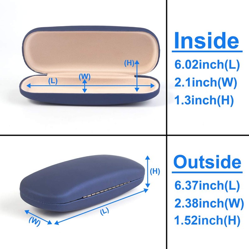 RayLove Glasses Case, Eyeglasses Case Hard Shell 2Pack, Reading Hard