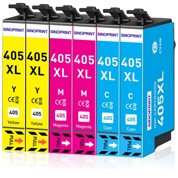 SINOPRINT 405XL Cartridges Compatible with Epson 405 XL Printer Cartridges