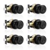 Probrico Black Passage Door Knobs Closet Hallway Door Knobs No