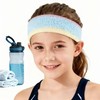 2 fasce per capelli sportivi per bambini, in cotone, per