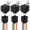 Aiqeer Pack of 3 5-Pin Car Relay, 12 V 40