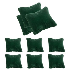 uxcell 12pcs Velvet Bracelet Watch Pillow, Jewelry Display Pillow for Bracelet, Watch, Anklet, Bangle, Dangle Earring and Necklace Green