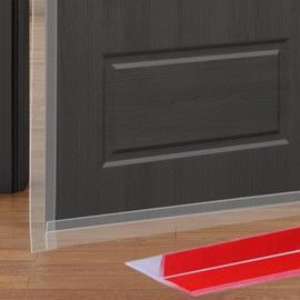 Upgrade T-Shaped Door Draft Stopper, Clear Silicone Seal Strip Weather Stripping for Side of Door Frame (20FTX1.37IN)