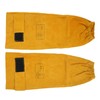 Pair Welding Sleeve Cowhide Wearproof Heat Resistant Golden Yellow for