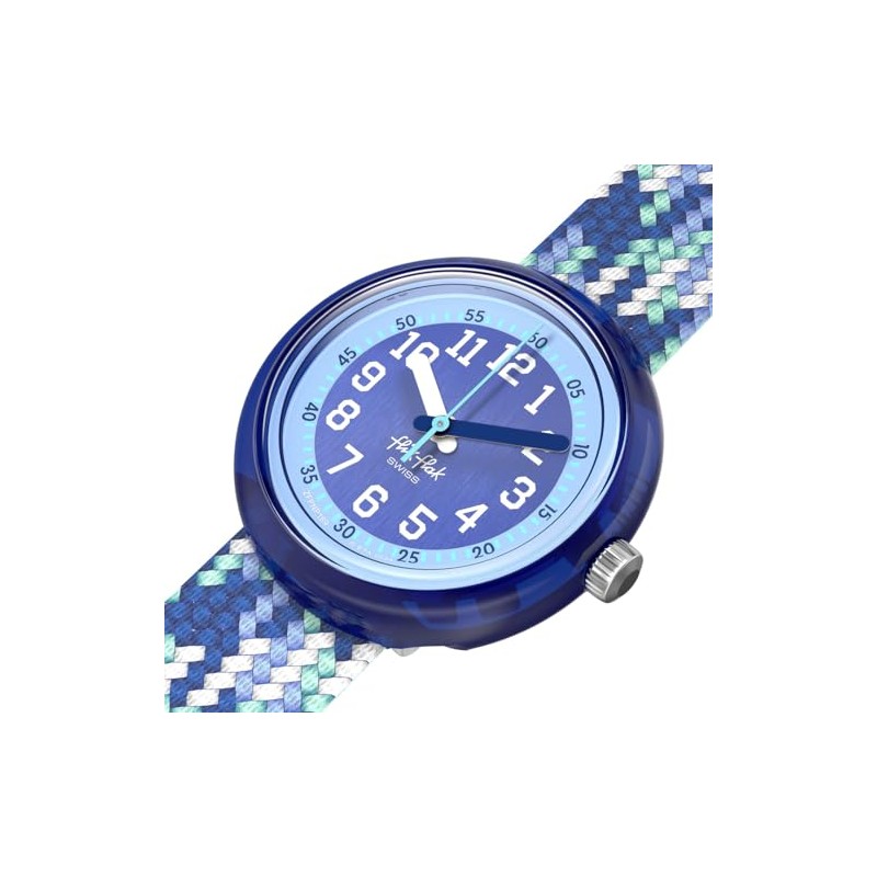 Swatch Frick Flack BRAID IN BLUE FPNP169 Boys Watch, blue