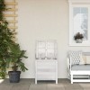 vidaXL Garden Storage Box White Solid fir wood Medium Garden