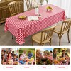 Spring rain 4 Pack Red and White Checkered Tablecloth 54x108