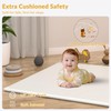 TAOCI Padded Baby Play Mat with 2 Support Toybar Poles,