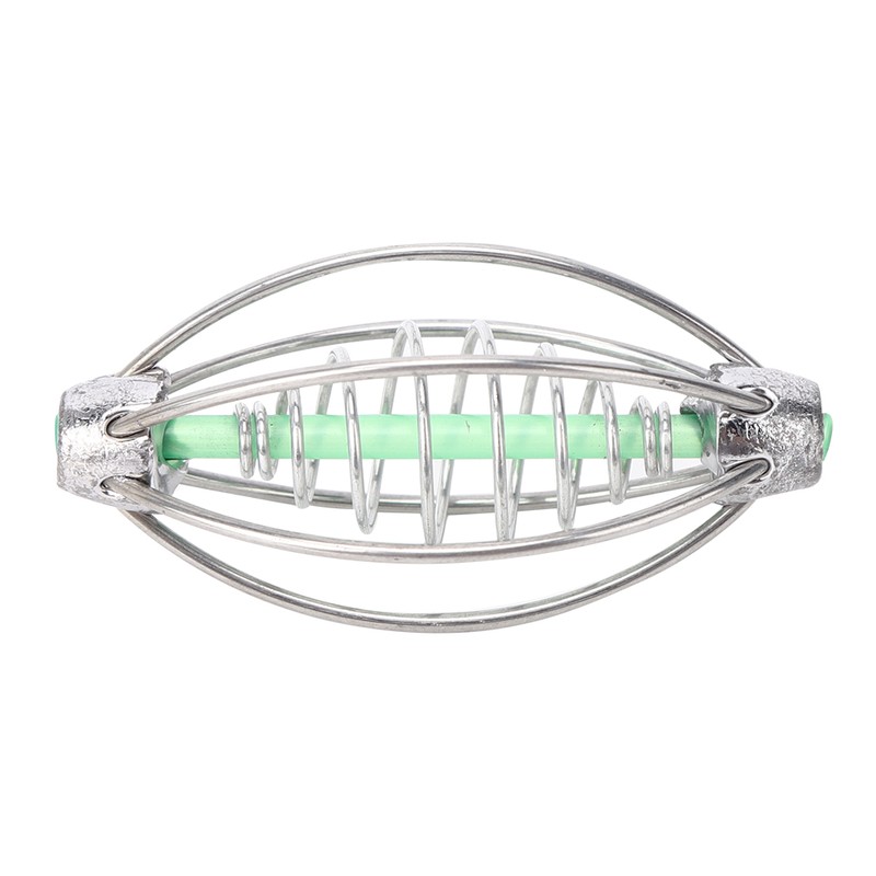 10PCS Stainless Steel Spring Fishing Feeder Bait Cage Holder Tackle