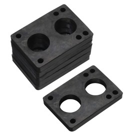 PATIKIL 10mm / 3/8" Skateboard Riser Pads, 6 Pack Rubber Angled Wedge Shock Pads for Skateboard Truck Cruiser, Black