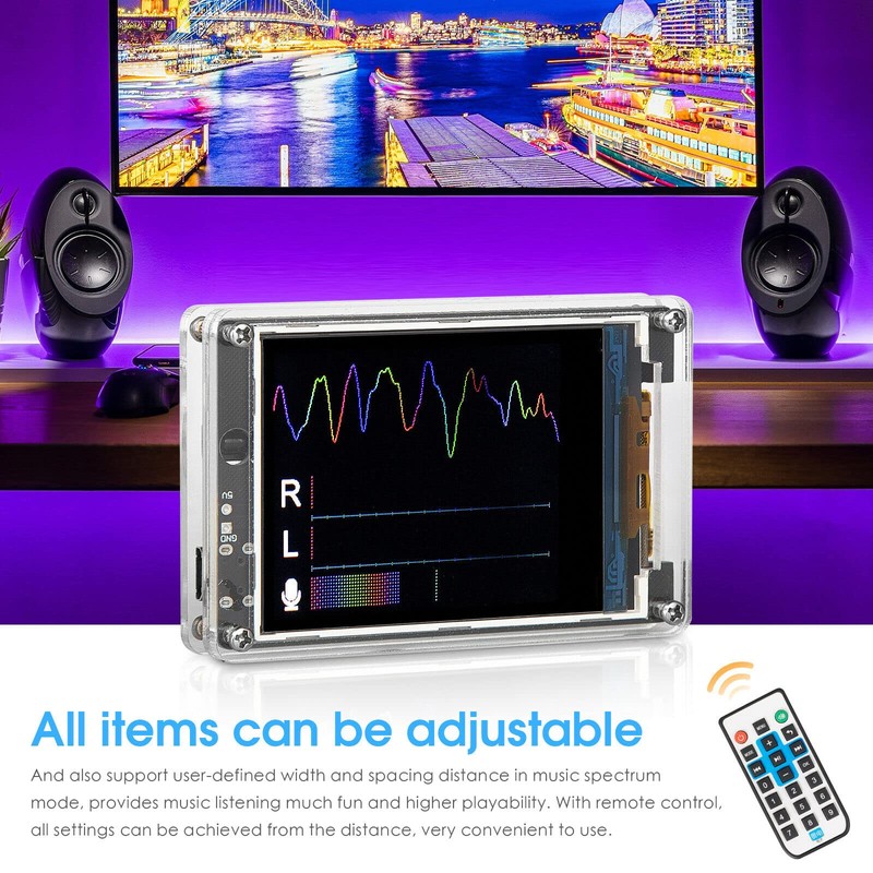 Digital Clock - Mic Line Sound Level Meter Clock Stereo