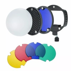 Triopo US TRIOPO MagDome Color Filter Honeycomb Diffuser Ball Kit For Godox AD200 V860