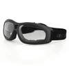 Bobster Touring 2 Goggles,Black Frame/Clear Lens,one size