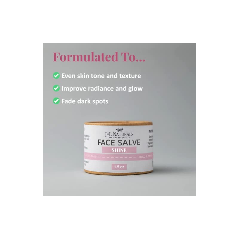 J&L Naturals Sustainable Face Salve Moisturizer for Combination Skin &
