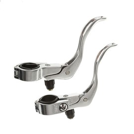 LUOEM Bicycle Brake Lever Fit 22.2 mm / 24 mm (Silver), silver