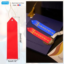 PATIKIL 36Pcs Blank Award Ribbons, 8" x 2" Blank Participation Ribbons with Rope DIY Medals Prize for Competitions Sports Event Classroom 1st 2nd 3rd Place, 3 Colors