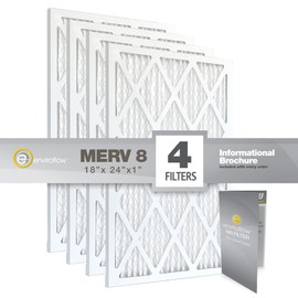 18X24X1 (17.75 x 23.75) Enviroflow Air Filter (MERV 8) (4 Pack)