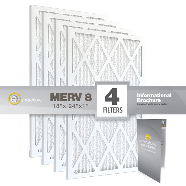 18X24X1 (17.75 x 23.75) Enviroflow Air Filter (MERV 8) (4