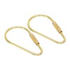 PATIKIL Brass Key Ring, 2 Pack Pure Brass Screw Lock