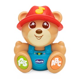 Chicco 00010744000680 Bear Teddy the Friend Bear, Interactive Toy, Bilingual Game, 2 Levels of Play, Teaches Nursery Rhymes, Numbers, Letters and Names of Animals, 6-36 Months, M