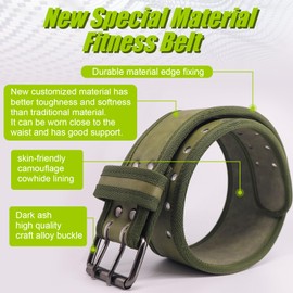 Power Ape Weight Lifting Belt Double Strength Back Gym Bodybuilding Deadlifts Lifting Exercise Fitness Workout Belts Men Women Lumbar Training Core Support(gray l)